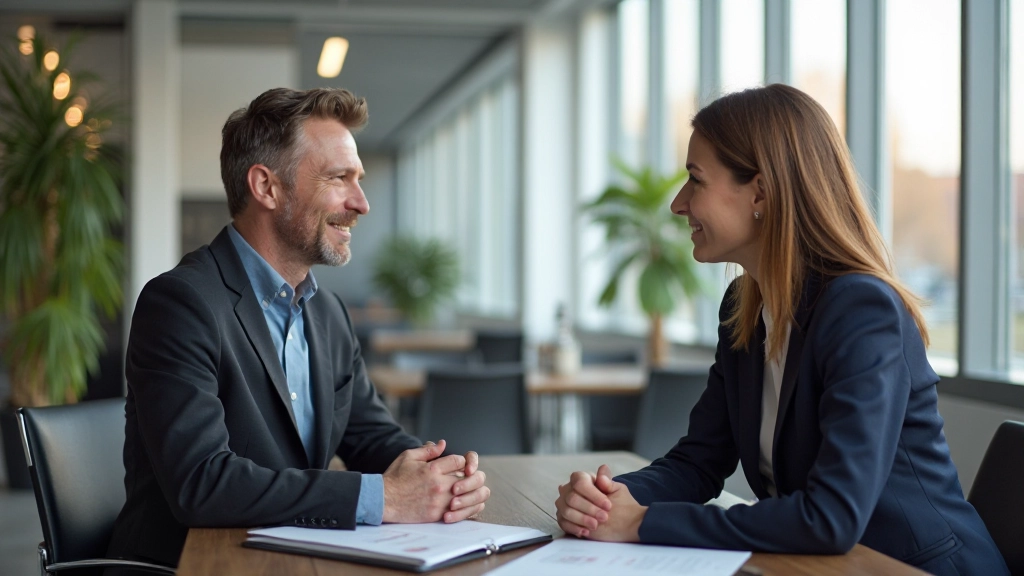 Twee professionals in vergaderruimte voeren diepgaand gesprek met volle concentratie